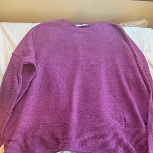 Zenana Outfitters Vibrant Purple Crew Neck Sweater